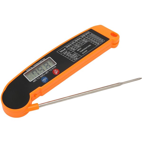 TermóMetro De Carne MultifuncióN De Lectura InstantáNea Digital Para Barbacoa Para Cocina Alimentos Cocinar Naranja-image
