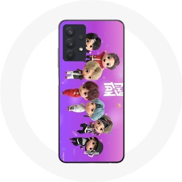 Funda - BTS - Samsung Galaxy A32 5G - AnimacióN Tinytan - Flexible - Blanco-image
