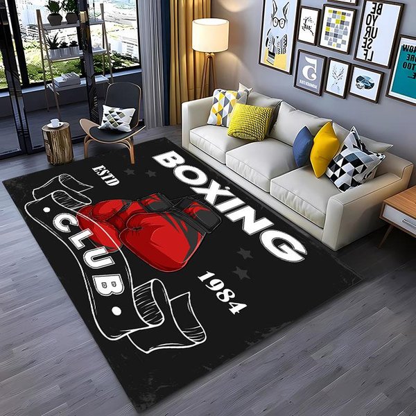 Dywanik Obszarowy RęKawice Bokserskie Boks Salon Sofa Obszar AntypośLizgowy PokóJ DziecięCy Mata Dla Dzieci, Dywan Dekoracyjny Do Kuchni Prezent Urodzinowy 40X60Cm (16X24In)-image