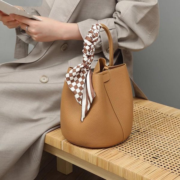 Bolsos De Alta Gama, Bolsos Cruzados De Moda, Bolsos Cubo Azul Vegetal Para El Trabajo, VersáTiles Bolsos De Hombro ÚNico Para Llevar En La Mano Para Mujer Brown-image