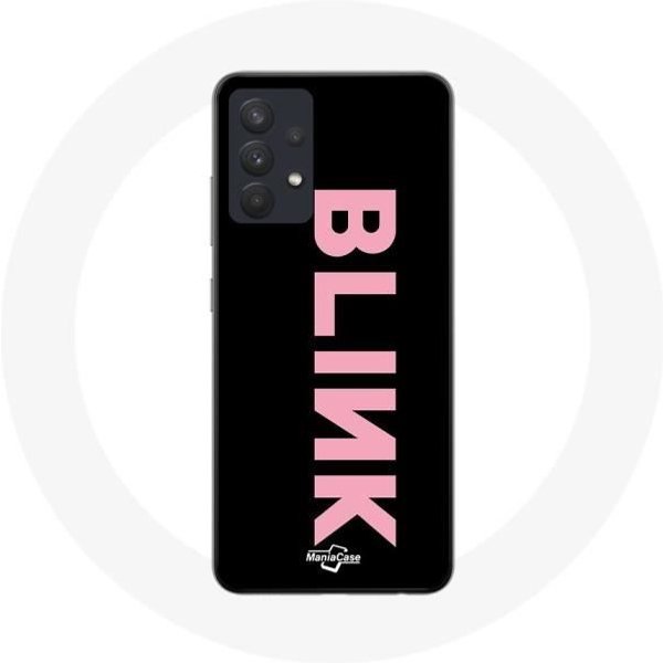 Funda Para Samsung Galaxy A13 5G Blink Fandom Logo Blackpink Rosa Fondo Negro-image