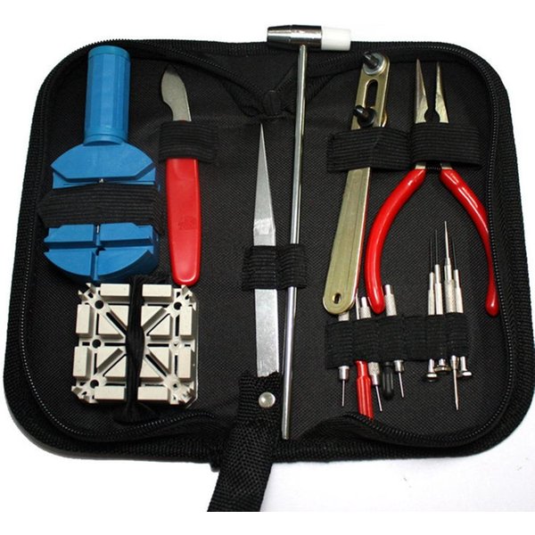 Kit De Relojero De 16 Piezas Herramienta De ReparacióN De Relojes Para Cambiar La Correa Del Reloj Y Abrir La Caja Del Reloj-image