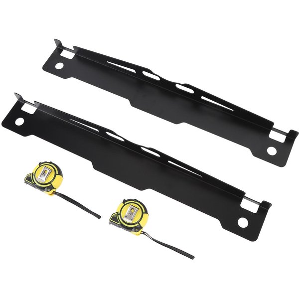 1 Par De Placas Para Herramienta De AlineacióN De Ruedas De Servicio Pesado MedicióN Precisa Con 2 Cintas Ranura AnticaíDa Black-image
