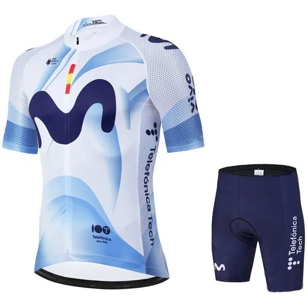2026 Maillot De Ciclismo De Verano Pro Team Movistar Set Para Hombre Ropa De Bicicleta Traje Transpirable Ropa Para Bicicleta De MontañA Maillot Ciclismo Hombre M-image