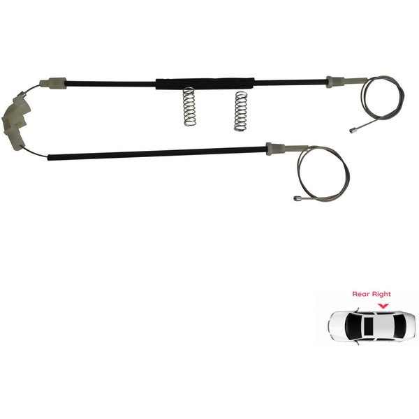 BWR5258 Kit De ReparacióN De Elevalunas EléCtrico Trasero Derecho Para Volvo S40 V40 MK1 644 645 1995-2004 4/5 Puertas 30623453-image