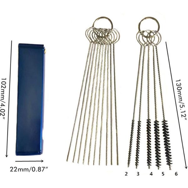 Carburadores Carbonilla Suciedad Chicle Quitar Limpiador Acero Inoxidable Agujas De Limpieza Cepillos Juego De Herramientas Para-image