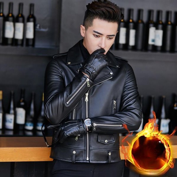 Chaqueta De Cuero Nueva De Primavera Chaqueta De Cuero Para Hombre Corte Entallado Corta VersióN Coreana Abrigo Juvenil Guapo 5XL Black-image