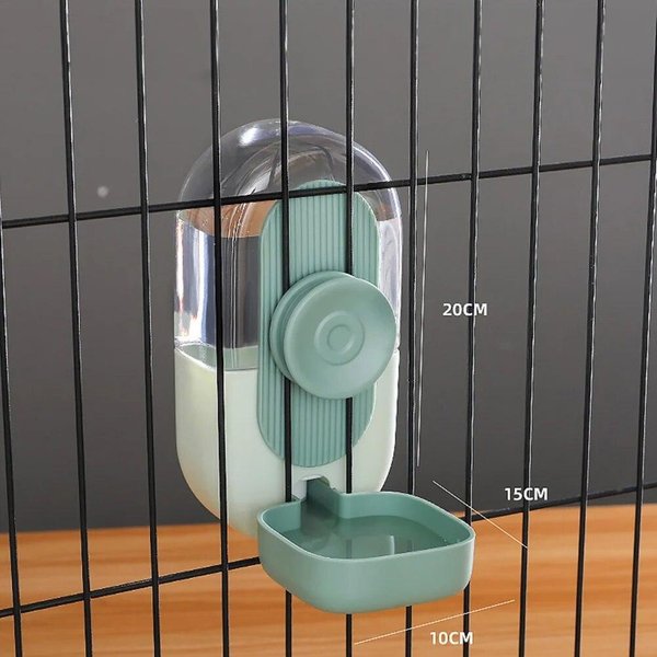 Comedero AutomáTico Para Mascotas, Jaula Colgante, Recipiente Para Botella De Agua, Dispensador Para Gatos, Conejos, PáJaros, Productos De AlimentacióN Para Mascotas Gris-image
