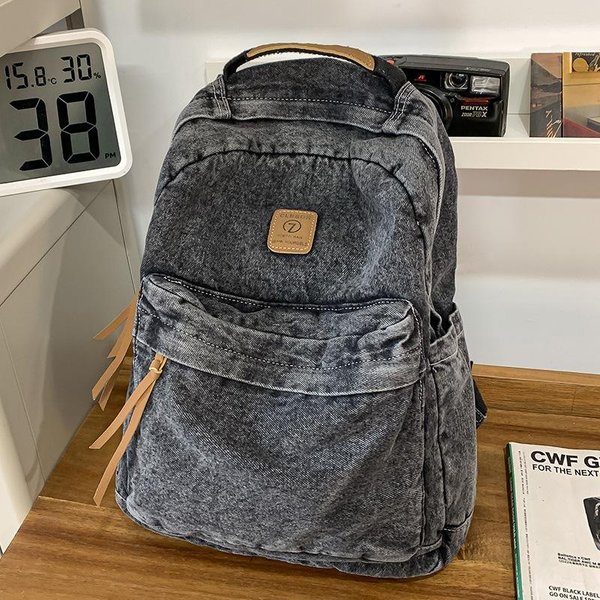 Mochilas Escolares Para NiñOs Estudiantes De Primaria NiñAs De Secundaria Estudiantes De Bachillerato Mochilas De Mezclilla-image