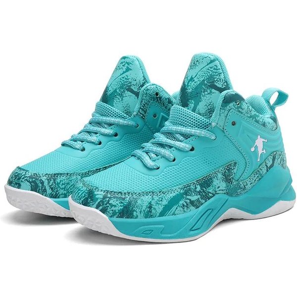 Zapatillas De Baloncesto Para NiñOs, Para Entrenamiento Al Aire Libre, Nuevas, Antideslizantes, Transpirables Y CóModas. 38 Blue-image