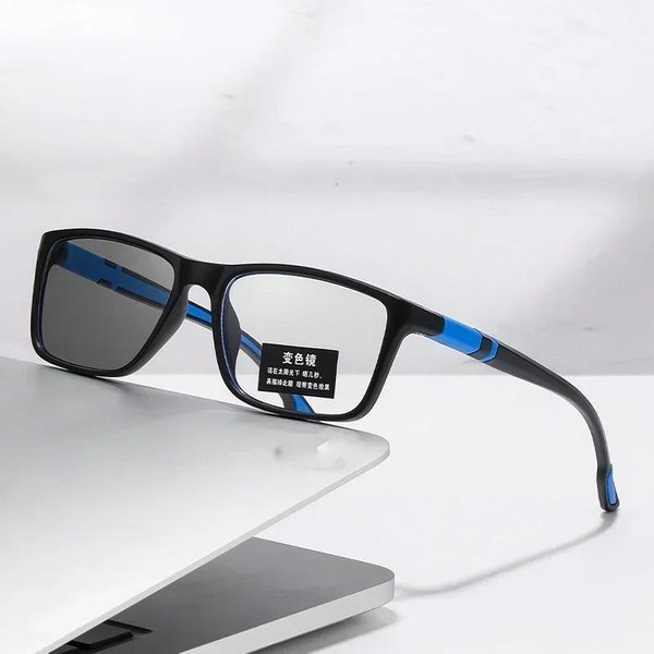 Gafas FotocromáTicas Para MiopíA Para Hombres Mujeres Moda Retro Gafas De Cerca Gafas De Sol Cuadradas De Moda Que Cambian De Color 0-1.0-1.5-4.0 -2.5 White-image