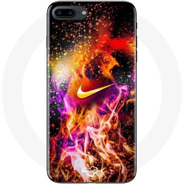 Coque Pour Iphone 7 Plus - Nike - Peinture ColoréE - Souple - Noir - Mixte-image