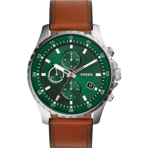 Reloj De Cuarzo Diario Para Hombre, Correa De Cuero, Caja De Acero Inoxidable, Cristal Resistente A ArañAzos, Tres Agujas FS5734 MarróN-image