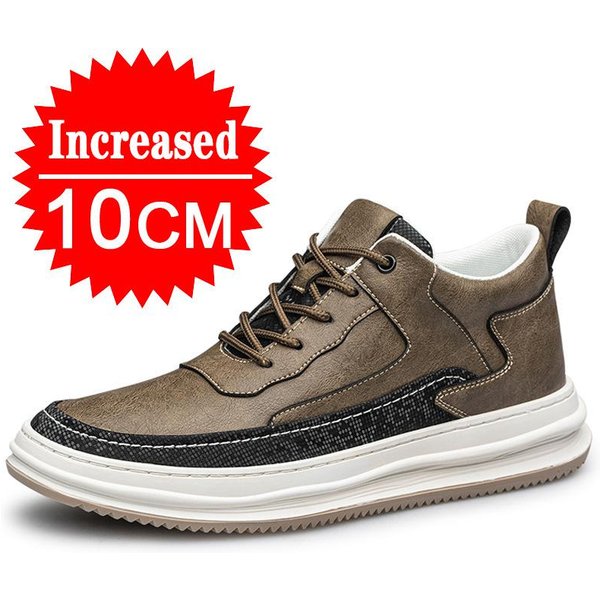 Trampki MęSkie Buty PodwyżSzająCe Buty ZwięKszająCe Wzrost Dla MężCzyzn WkłAdki 6 8 10Cm Codzienne Prawdziwa SkóRa Sportowe Buty PodwyżSzająCe 40 Red-image