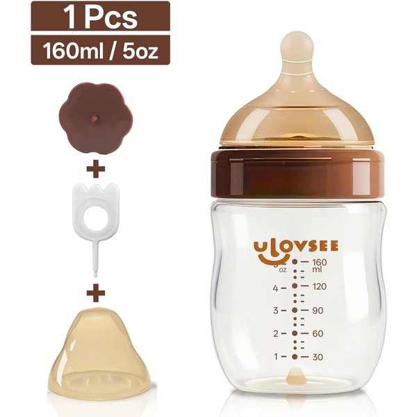 Butelka Do Karmienia NiemowląT Ppsu Z Szeroką Szyjką 160 Ml 240 Ml Butelka Na Mleko Dla NiemowląT Antykolkowa Butelka Do Karmienia NoworodkóW Do Codziennego Picia Mleka 1 Szt.-image