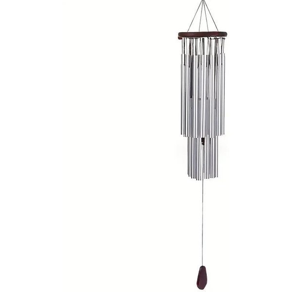 Campanas De Viento MetáLicas Grandes 27 Tubos Campanas Colgante DecoracióN JardíN Antiguo Resonante Campanas De Viento Sala De Estar Dormitorio DecoracióN Hogar Gray-image