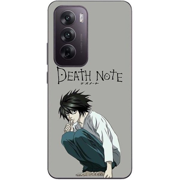 Coque De TéLéPhone - Maniacase - Oppo Reno 12 5G - Anime Death Note Ryuzaki - Silicone - Souple Negro-image