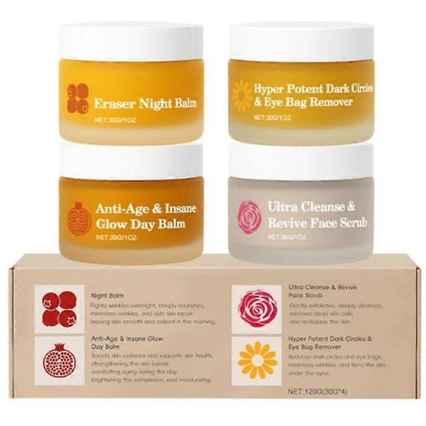 Kompletny System Dla SkóRy DojrzałEj Kobiety Organiczny Balsam Do Twarzy 4 W 1 Zestaw Do Wszystkich TypóW SkóRy-image