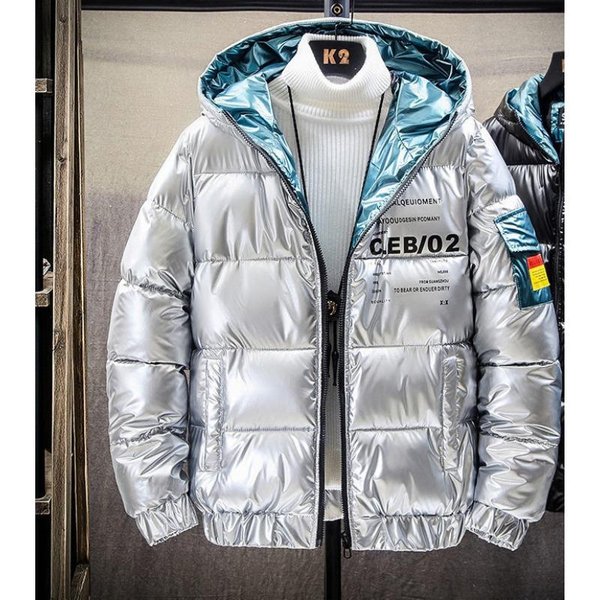 Chaqueta De PlumóN Para Hombre, Ropa De Invierno, Estilo Coreano, Abrigo Grueso Con Capucha, Abrigo Corto De AlgodóN Blanco 4XL White-image