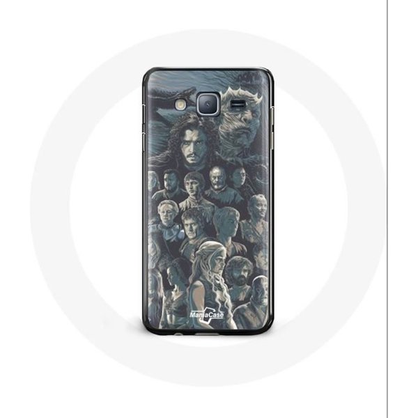 Funda Para Samsung Galaxy J3 - Maniacase - Juego De Tronos - PóSter Personajes - Fondo Gris - PláStico Gris-image