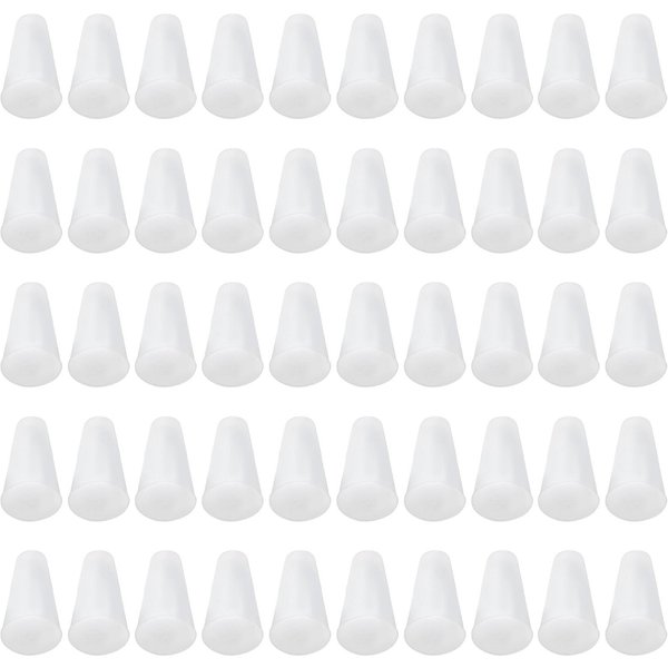 50 Sztuk Silikonowe StożKowe Korki Odporne Na Wysokie Temperatury StożKowe Korki Do Ochrony UszczelniająCej White-image