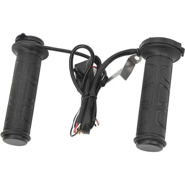 2 Piezas PuñOs Calefactables EléCtricos Para Manillar De Motocicleta Termoestables Ajustables Calientes CáLidos Black-image
