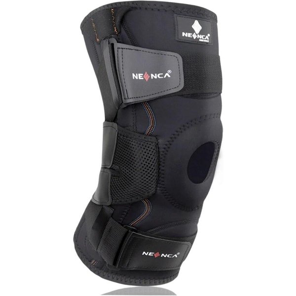 Rodillera Con Bisagras Ideal Para Dolor De Rodilla Equipada Con Estabilizadores Laterales Mujeres Hombres Rodillera Menisco Roto RóTula Almohadillas De Gel Soporte De Rodilla Lca Lca XL Negro-image