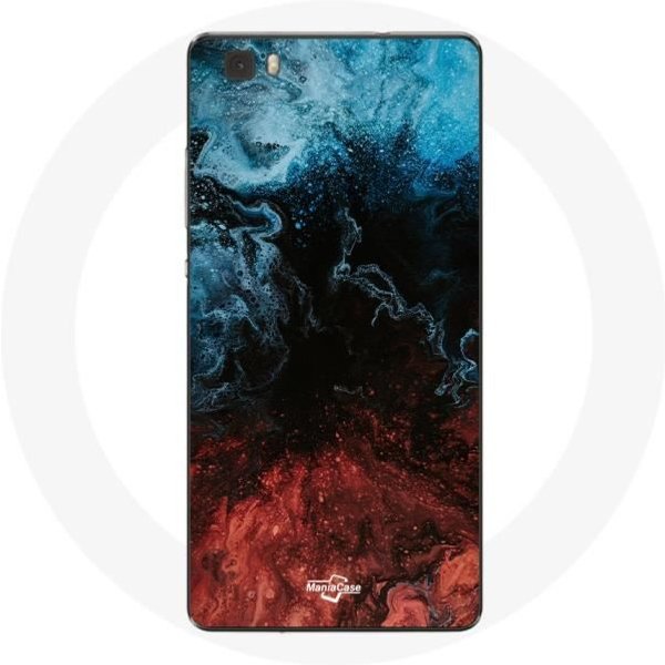 Funda Para Huawei P8 Lite Fondo De Textura Abstracta Rojo Negro Azul-image