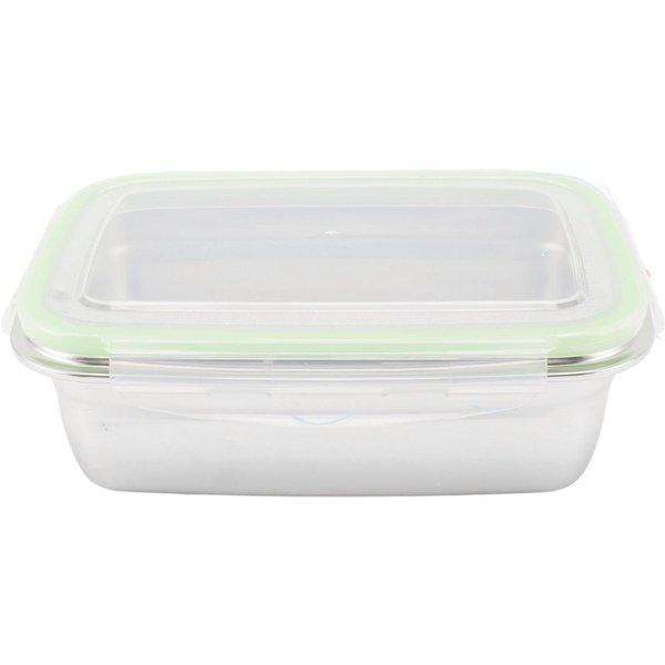 Caja De Almuerzo De Acero Inoxidable 304 HerméTica Contenedores De Almacenamiento De Alimentos Cuadrada Caja Bento 350Ml L-image