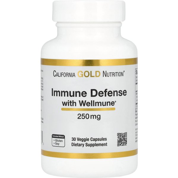California Gold Nutrition, Immune Strength, Z Wellmune®, Beta-Glukan, 250 Mg, 30 KapsułEk WegetariańSkich-image