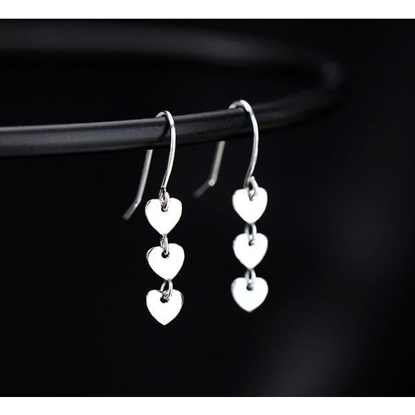 Pendientes De Clip Para Oreja Con Borla Larga De Estrellas Para Mujer Pendiente Cuff De Zirconia Pendiente De Hilo Para Oreja JoyeríA De Moda Regalo Black-image