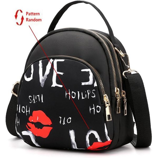 Torba Damska Nowa, Swobodna, KoreańSka, Wielofunkcyjna Torba Na Ramię, Mini Plecak, Torba Typu Oxford Na Ramię, Damska Torba Typu Tote 21X18X8.5Cm Black-image