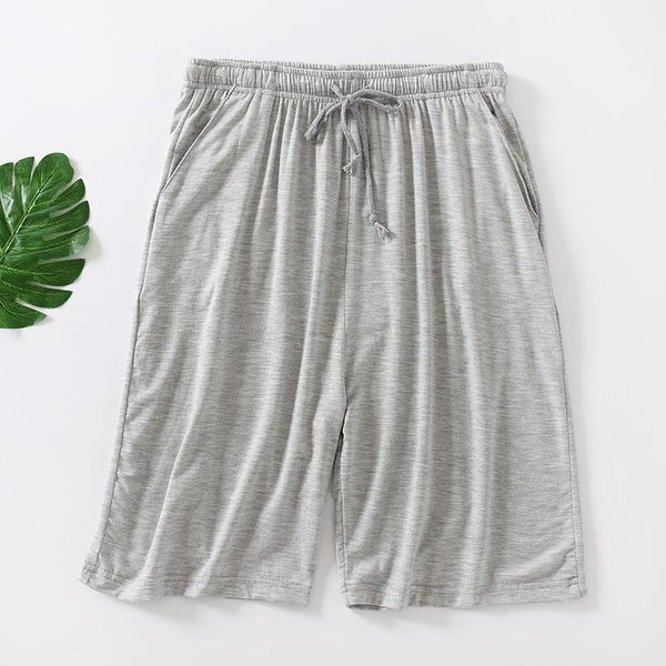 Pantalones Cortos Sueltos Para Hombre, EláSticos Finos, Transpirables, EláSticos, De Secado RáPido, Informales, Talla Grande, Pantalones De Pijama, Pantalones Cortos De Playa 5XL Gray-image