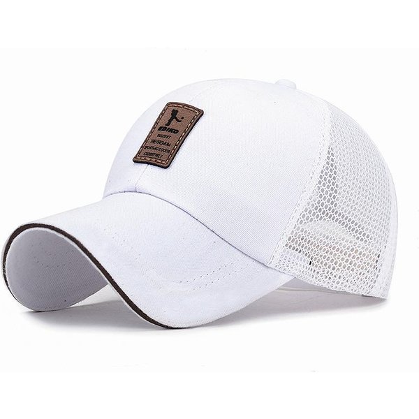 Moda Duradera Mujer Hombre Ocio Malla Gorra De BéIsbol Sombrero Protector Solar Ajustable Unisex Snapback Gorras Hip Hop KTB White-image