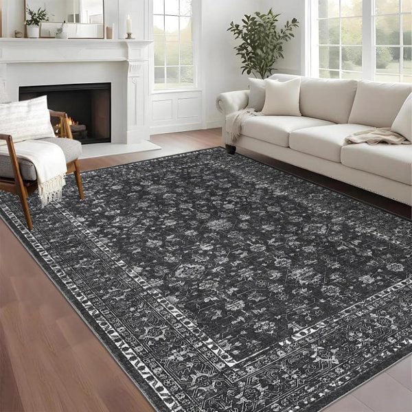 Vintage Dywan W Stylu Bohemian, AntypośLizgowa I Zmywalna Mata PodłOgowa W Stylu Etnicznym Do Salonu, Sypialni, Biura, Dekoracja Domu 45X70Cm 18X28Inch-image