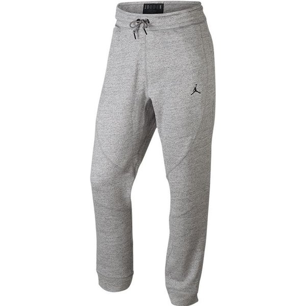 Jordan Klasyczny Nadruk Logo Jumpman Dopasowane Spodnie Dresowe MęSkie Jasnoszare 860199-063 M Gray-image