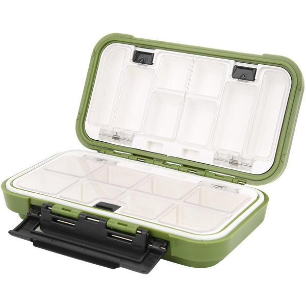 Caja De Aparejos De Pesca Impermeable ABS Estuche Organizador De Almacenamiento Para SeñUelos, Anzuelos, Cebo Contenedor Accesorioc Verde-image