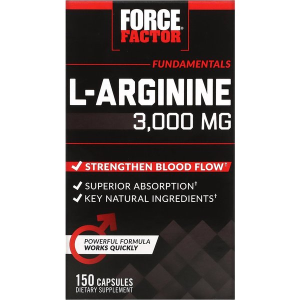 Force Factor, L-Arginina, 3000 Mg, 150 CáPsulas (600 Mg Por CáPsula)-image