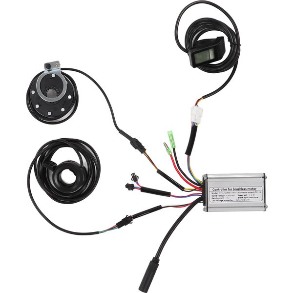 Kit Controlador De Onda Cuadrada Para Motor Brushless De Bicicleta 36V48V 250W 15A Con Panel LCD4 130X Pulgar-image