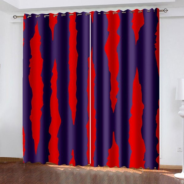 Rayas De Cebra Colorido PatróN De Vaca Animal Cortinas De Ventana En Dormitorio Infantil Sala De Estar Tratamientos De Pasillo DecoracióN De Cocina Cortinas Estores W60 X H150(Cm)X2&Grommet Top-image