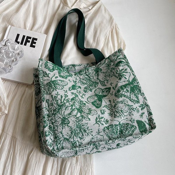 Bolso De Hombro Individual De Gran Capacidad Para Mujer Nuevo Bolso De Lona Para Mujer Ins VersáTil Bolso Tote Para Compras Y Desplazamientos Para Mujer Black-image