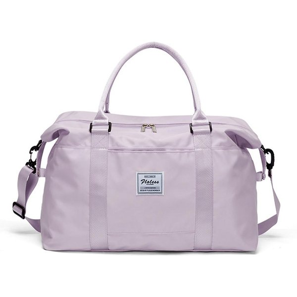 Bolso De Noche Del Fin De Semana Del Equipaje De Mano Del Bolso Del Gimnasio Del Totalizador De Los Deportes Del Petate Del Viaje Con Mojado Seco PúRpura-image