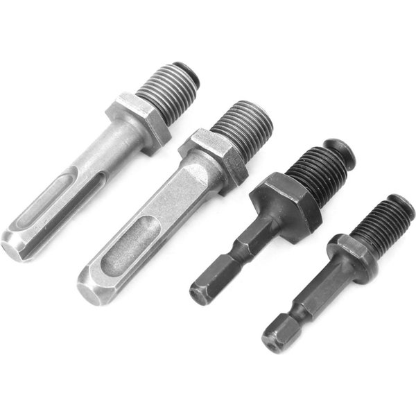 4 Piezas Conector Portabrocas Adaptador VáStago Cuadrado Hexagonal Redondo Adaptador De ConversióN-image