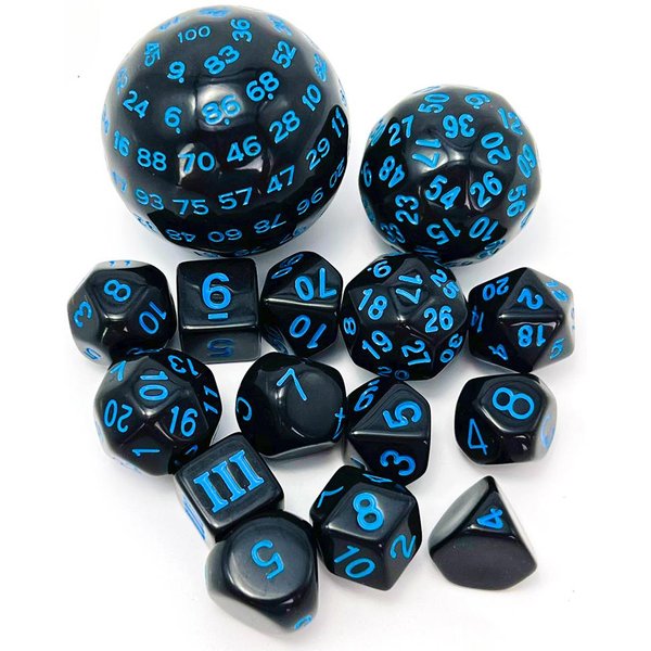 Zestaw KośCi WielośCiennych Kostki DND POP D3-D100 Zestawy Kostek Akrylowych 15 Szt. Z BawełNianym Woreczkiem Na Prezent Akcesoria Do Gry DND RPG Planszowe Praktyczne Zastosowanie-image