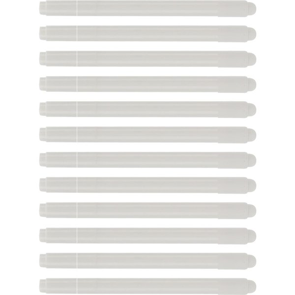 12 Szt. Rozpuszczalnych W Wodzie DłUgopisóW Zmywalnych WyblakłYch Rozpuszczalnych W Wodzie DłUgopisóW Do Szycia Haftu Znakowania Tkanin White-image