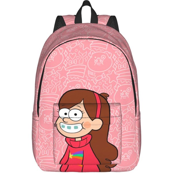 Mochila De Gravity Falls Para Hombres Mujeres Moda Escuela Secundaria Senderismo Viajes Mochila Diaria Bolso De Hombro Para PortáTil Con Bolsillo M-image