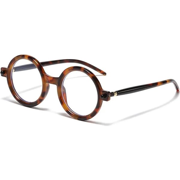 Gafas De Sol Redondas CláSicas Populares Para Mujer Para Hombre Elegantes Gafas De Sol Punk Premium DiseñO DiseñAdor Montura Grande Gafas ProteccióN UV400 Black-image