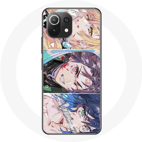 Funda Para Xiaomi Mi 11 Lite Tanjiro Inosuke Y Zenitsu Demon Slayer Kimetsu No Yaiba Manga-image