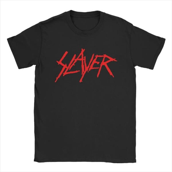 MęSki T-Shirt Slayers Logo Nowość 100% BawełNa T-Shirty KróTki RęKaw T-Shirt OkrąGłY Dekolt Topy DużY Rozmiar L Czarny-image