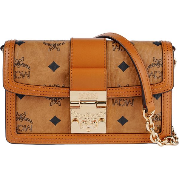 MCM Monogram Chain Mini Torebka Na Ramię Damska Torebka Na Ramię BrąZowa Koniakowa MWRBAWO05CO001 Basic Set (Bag+Dust Bag) Beige-image